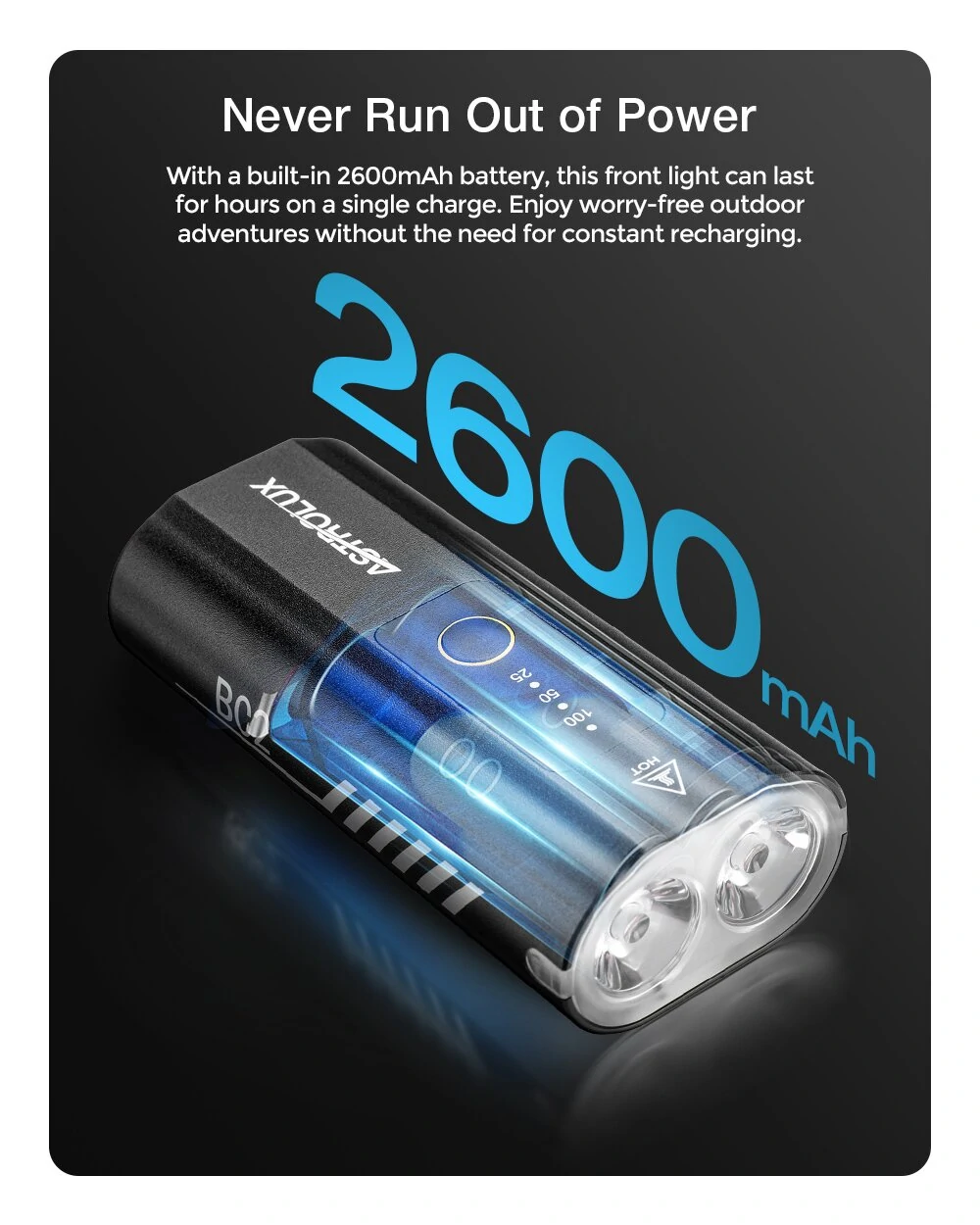 Astrolux BC2 800LM 2600mAh LED Bicycle Lights Type-C Rechargeable IP64  Waterproof 5 Light Modes Bike Front Light Flashlight - AliExpress 18