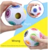 Rainbow Puzzle Ball Magic Speed Cube Ball Fun Stress Reliever Magic Ball Sensory Toys Puzzle Fidget Ball for Kids Autism Adults 4