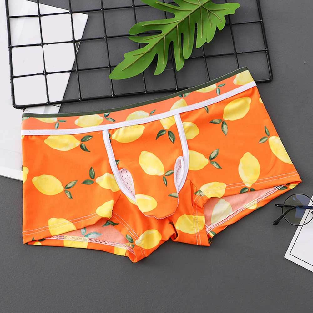 

Sexy Men Boxers Mid-rise Short Underwear Sheath Cover Up Pouch Briefs Mesh Ultra-thin Breathable Underpants Elasticity Knickers