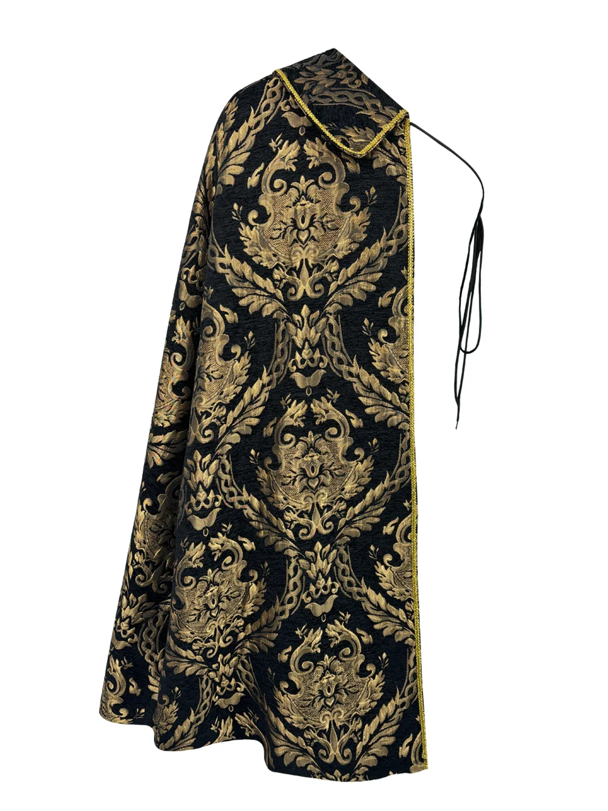 Costumi Medievali Rinascimentali, Mantello Steampunk a Mezzo Spalla, Costume da Re Tudor Nobile, Mantello Monospalla - immagine 2