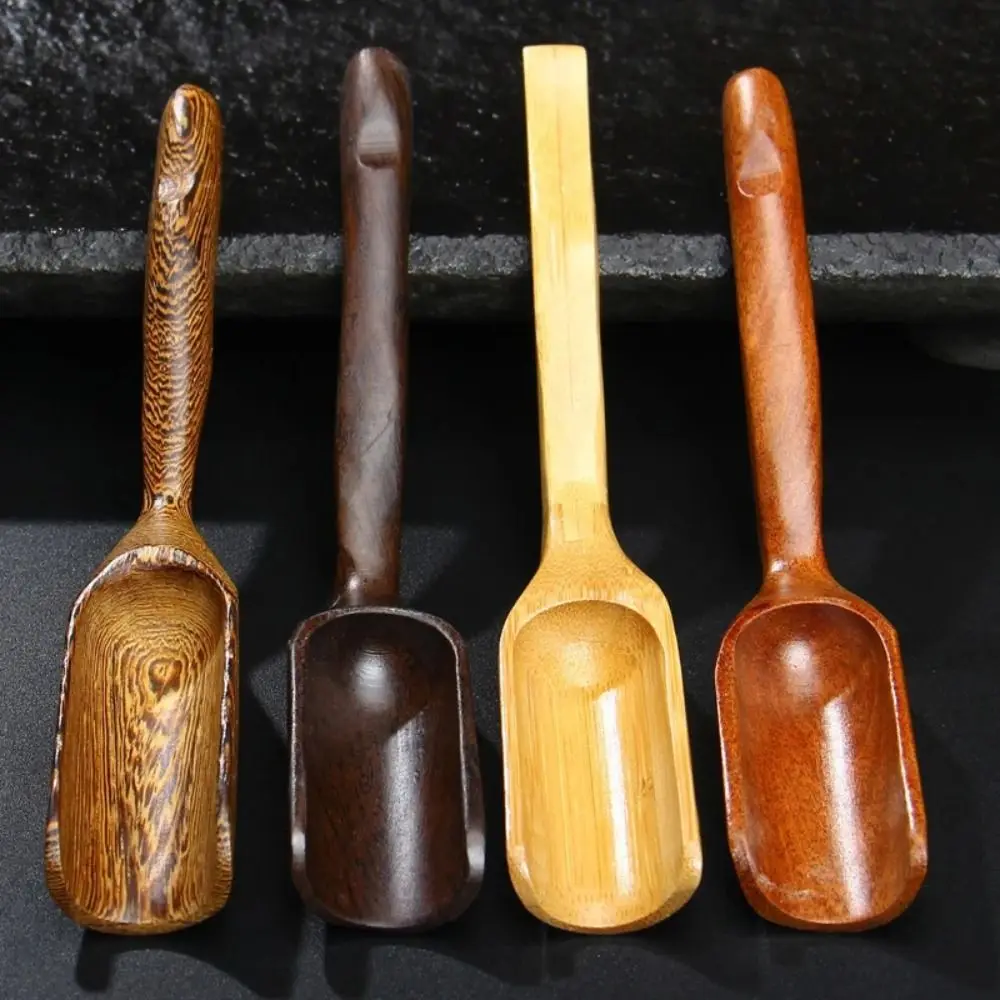 Portable Natural Bamboo Teaspoon Chinese Retro Style Tea Scoop 1PC