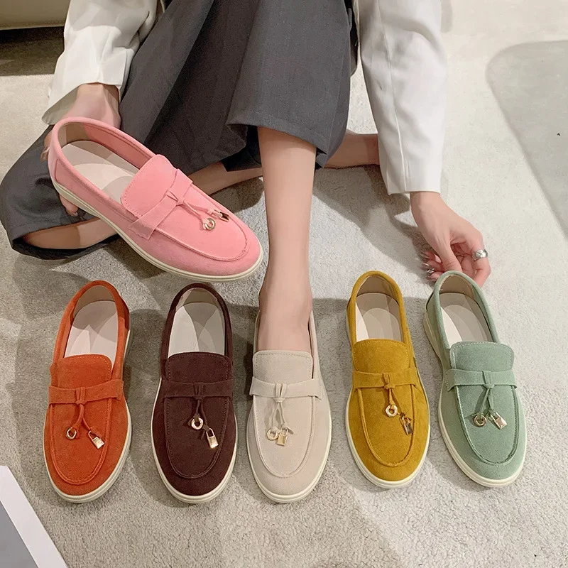 Women's Slip-On Flat Bottom Shoes Casual round Toe Polyurethane Upper Rubber Outsole Leisure Footwear in Various Sizes from 35 t