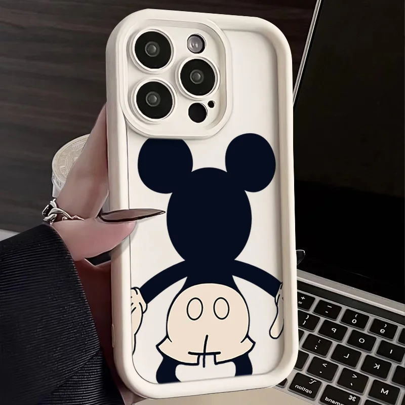 thumbnail image 1 of Disney Mickey Mouse Stitch Soft Case for iPhone 15 14 13 12 11 Pro Max XS X XR 8 7 6S 6 Plus SE 2020 Frosting Shockproof Cover, 1 of 4