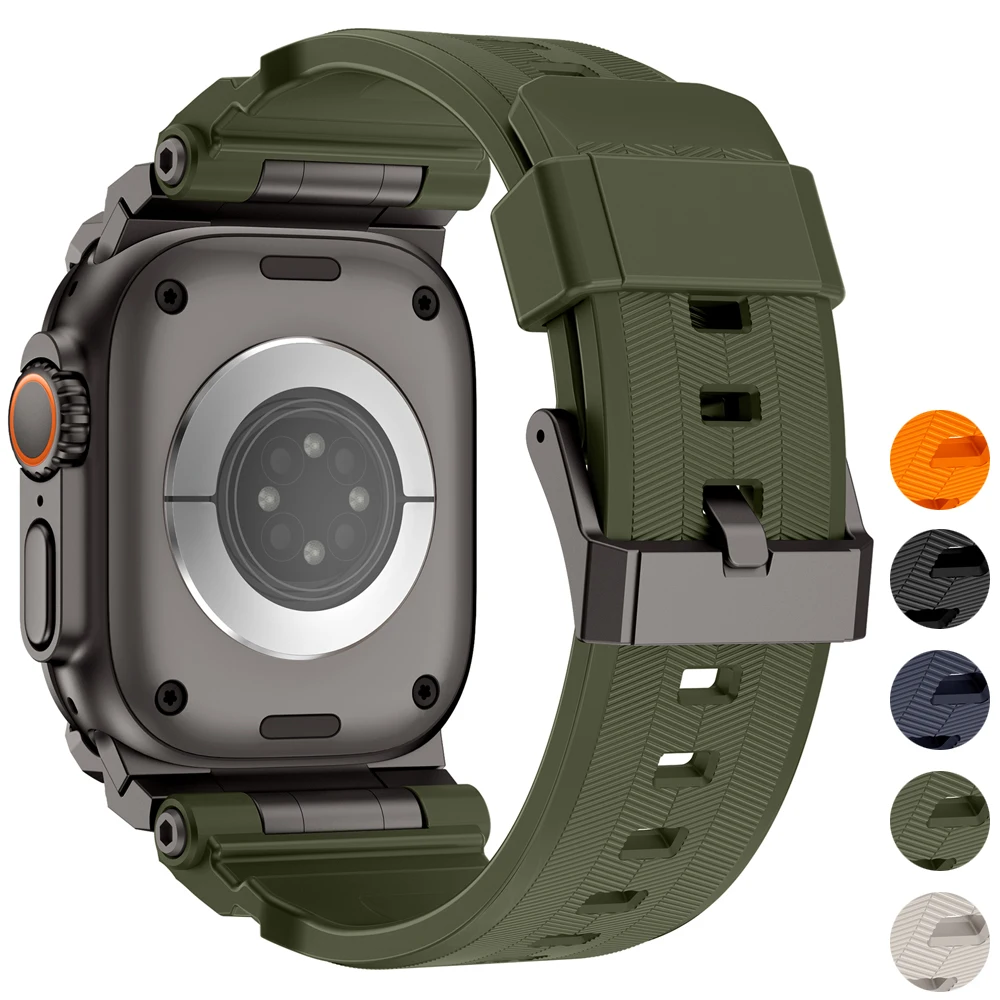 Deluxe Silicone Loop Bracelet with Metal Connector