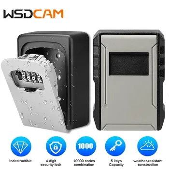 WSDCAM Key Lock Box Waterproof Key Code Box Aluminum Password Security Key Box Wall Mounted Password Box Key Safe Lock Box 1