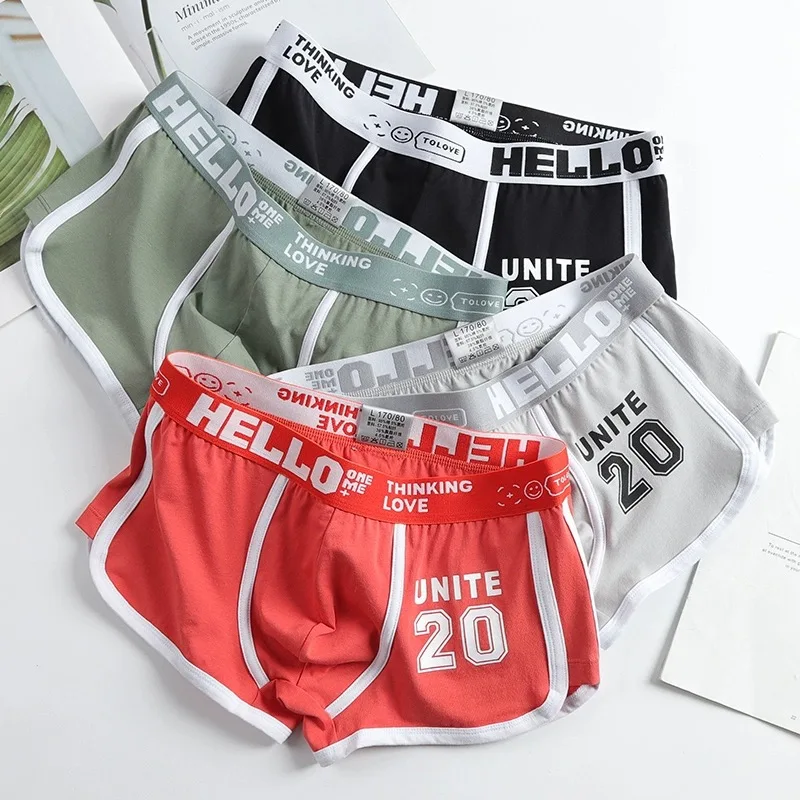 3pcs Men's Underwear Boxer Shorts Sexy Panties Cotton Boxers Sports comfort Man Underpants Male Shorts Homme U Convex Lingerie