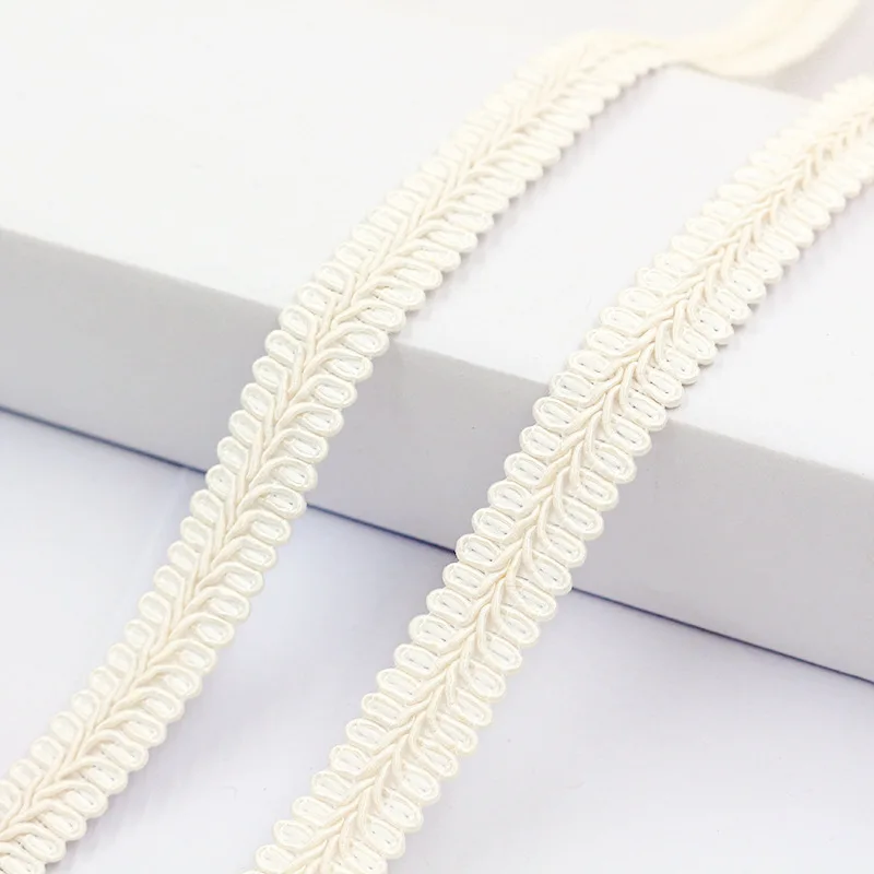 10 Meters Centipede Braided Trims GIMP Lace Appliqued Crochet Ribbons Nylon Dress Light Decoration 1.4cm Wide