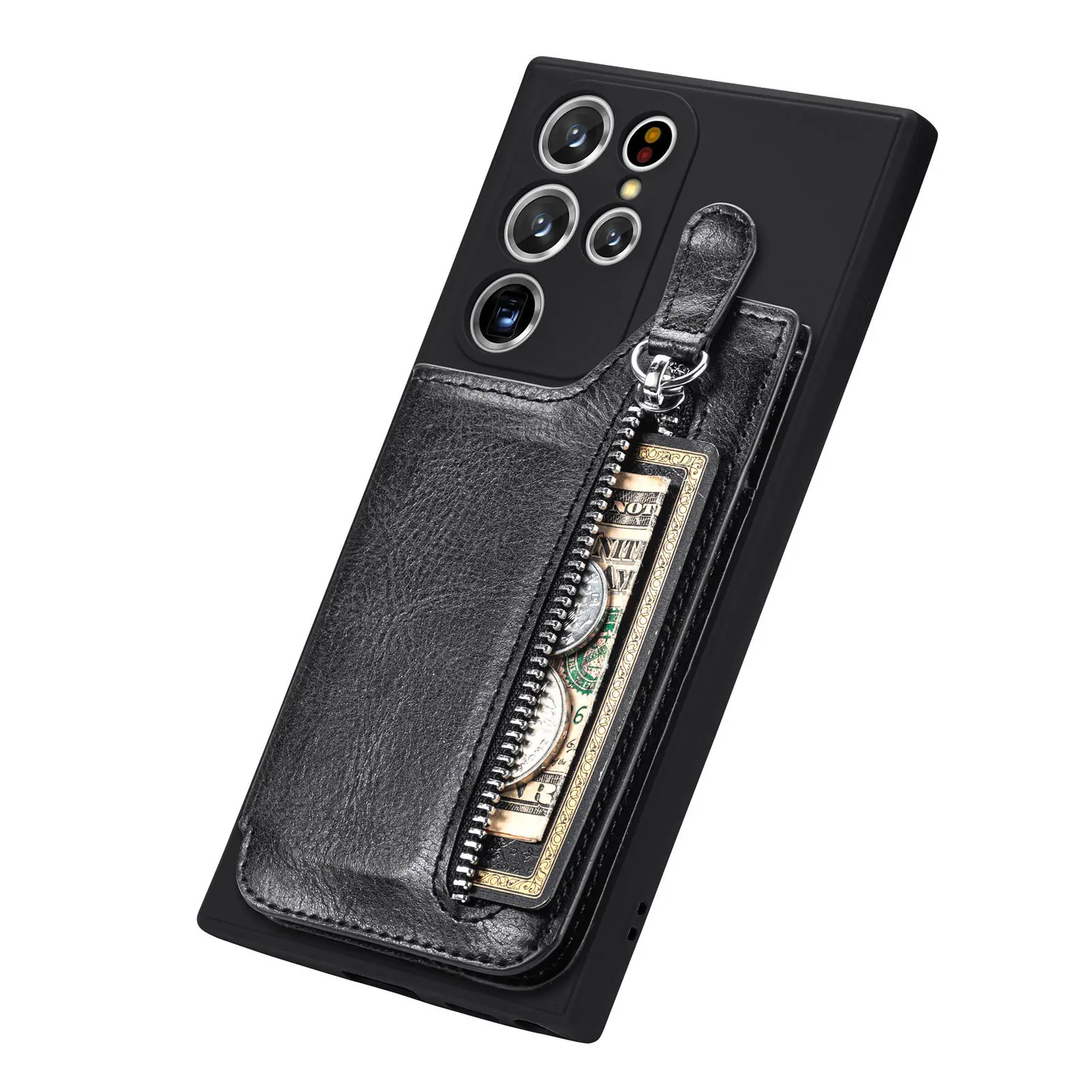 Premium Zipper Wallet with Card Holder Phone Case Cover