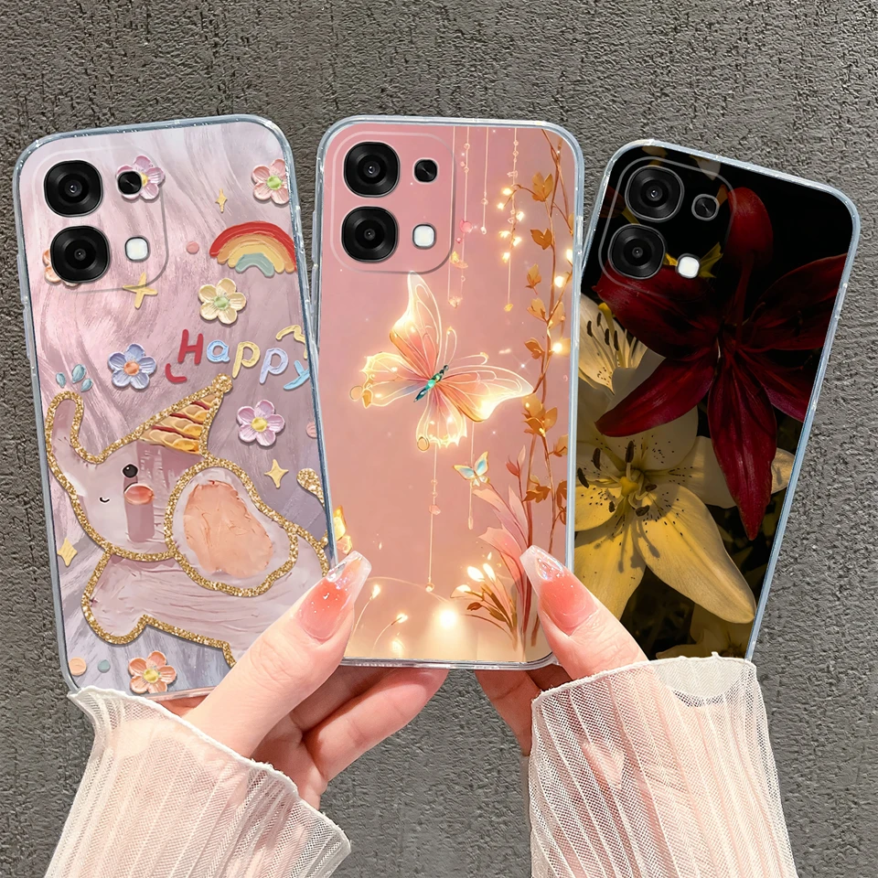 Pretty Butterfly Goldfish Drop-Resistant Lightweight Clear Bumper Case