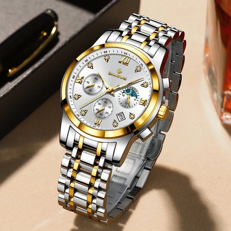 BANGWEI Ladies Watches LIGE Top Brand Luxury Diamond Watch For Women Fashion Waterproof Quartz Chronograph Clock Women's Gift