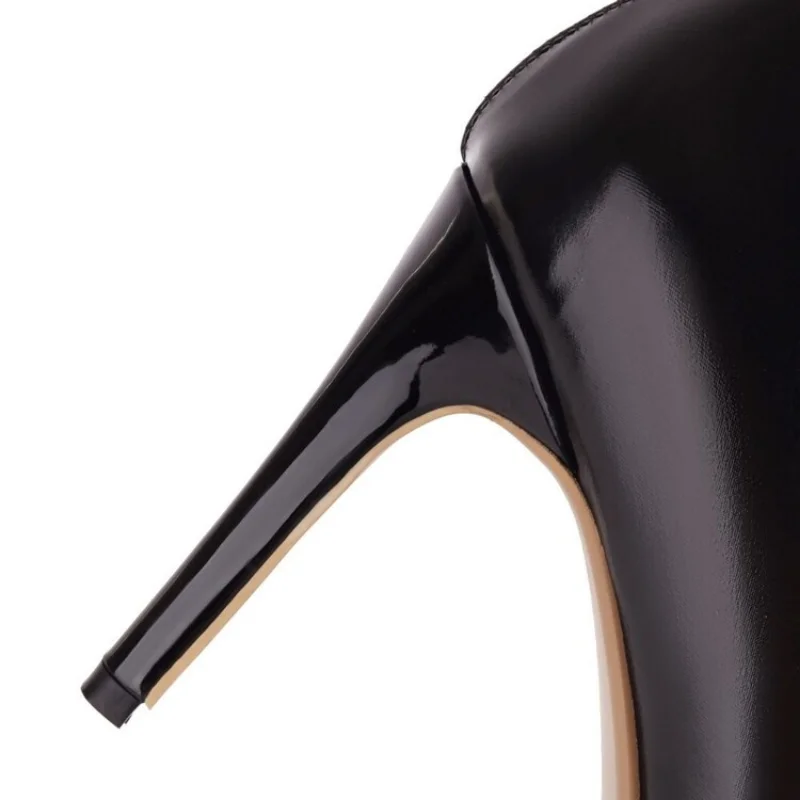 Women High heel boots Trendy pants jumpsuit boots Lacquer leather Elastic boots Racing party Pointed 8cm/10cm/12cm