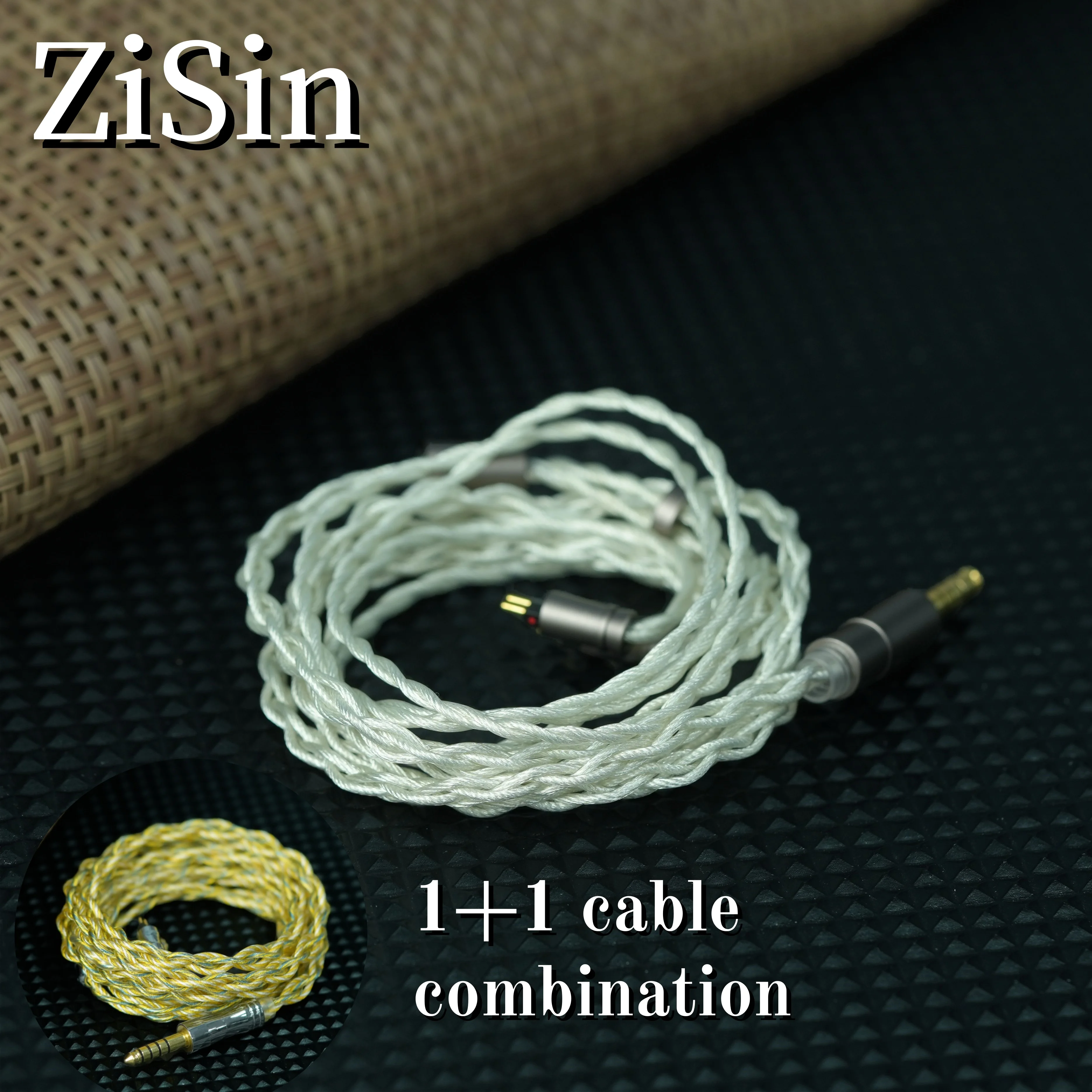 ZiSin HIFI earphone upgrade cable 1+1 combination with 3.5/2.5/4.4