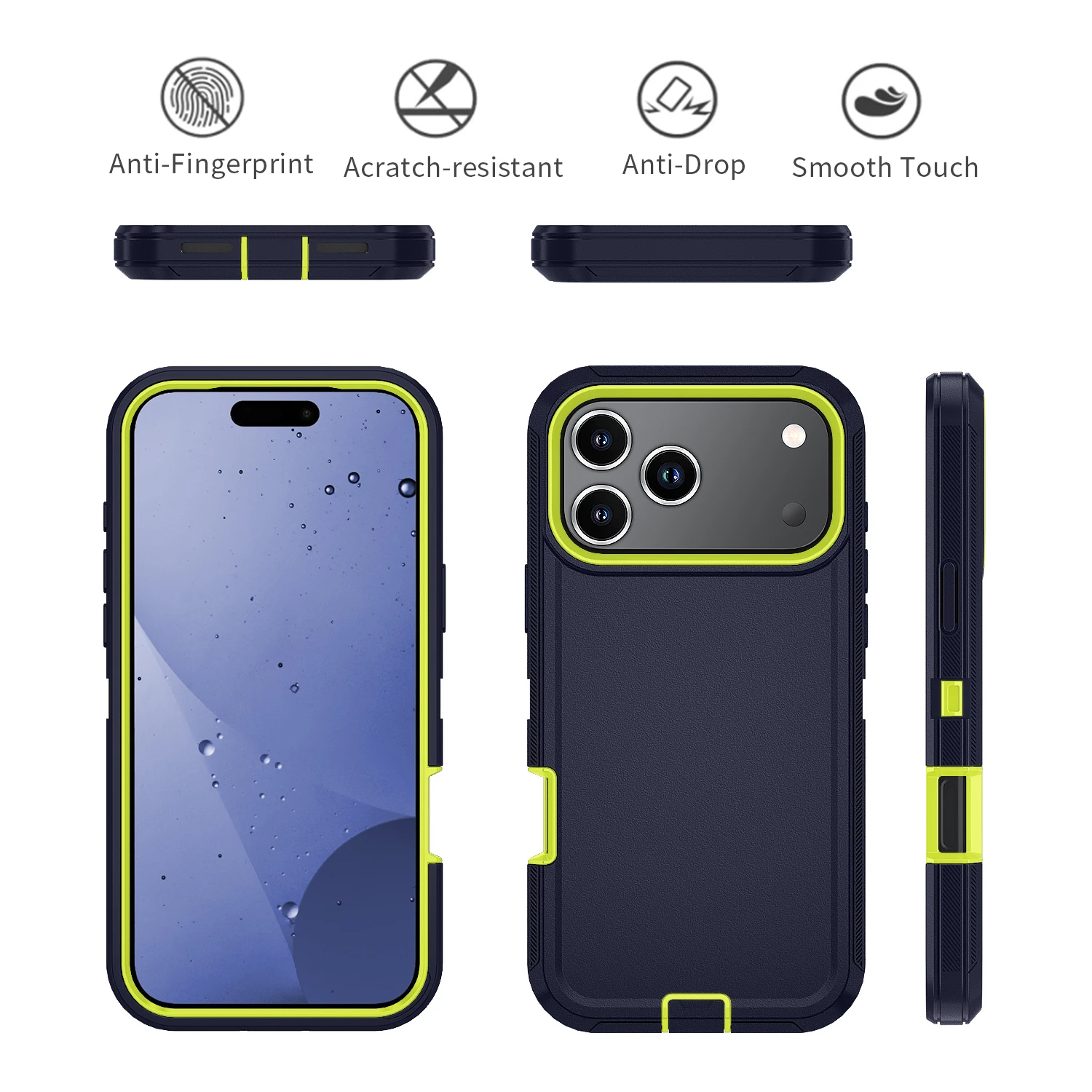Shockproof Armor Defender Phone Case with Stand - Hard PC+TPU Protective Cover