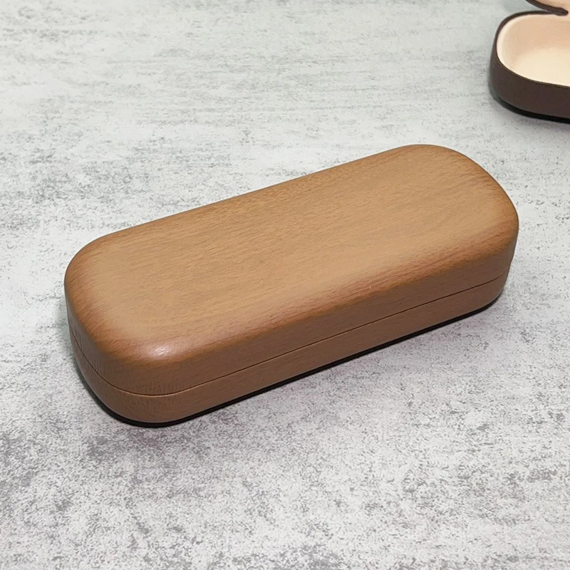 Fashion Hard Glasses Case Women Waterproof Wood Grain Eyeglass Case Cover Portable Reading Glasses Box For Men Spectacle Cases