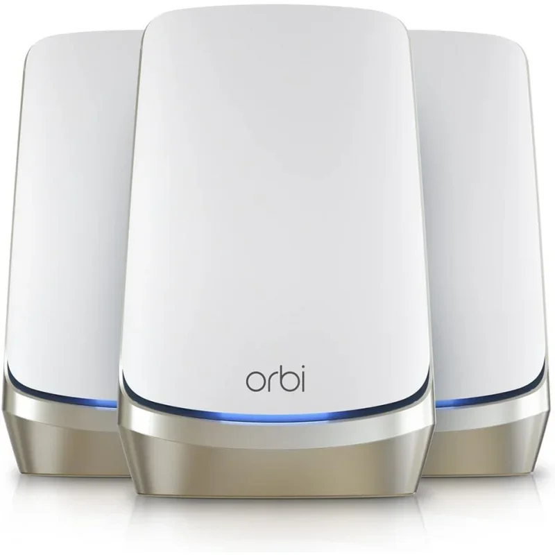 

Четырехдиапазонная сетчатая Wi-Fi система NETGEAR Orbi 6E (RBKE963), роутер с 2 спутными удлинителями, покрытие до 9000 кв. футов, устройство 200