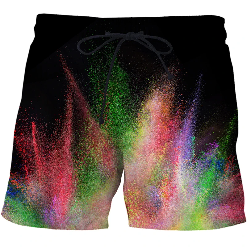 2022 Mens 3D printed beach shorts Speckled tie dye pattern loose shorts pants off white sports shorts high waist casual Swimsuit casual shorts Casual Shorts