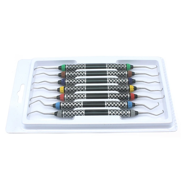 7 Pz/Kit Dentale Pulizia Dei Denti Scaler Parodontale Chirurgico Gracey Bone Curette Igiene Orale Sbiancamento Dei Denti Forniture