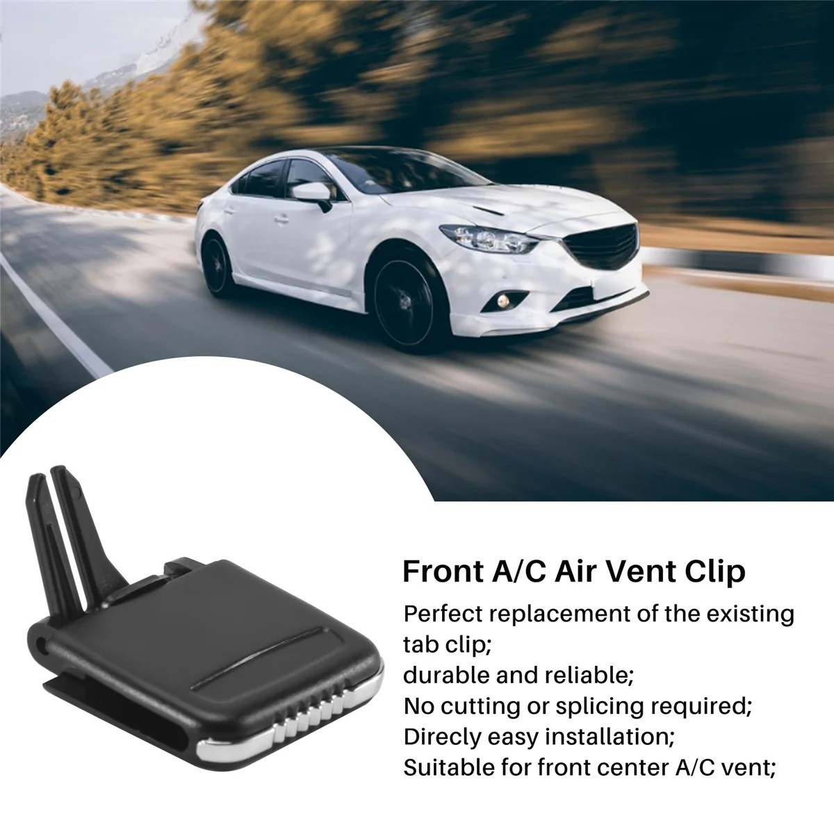 Front A/C Air Vent Outlet Tab Clip Repair Kit for Porsche Cayenne 2011- Car