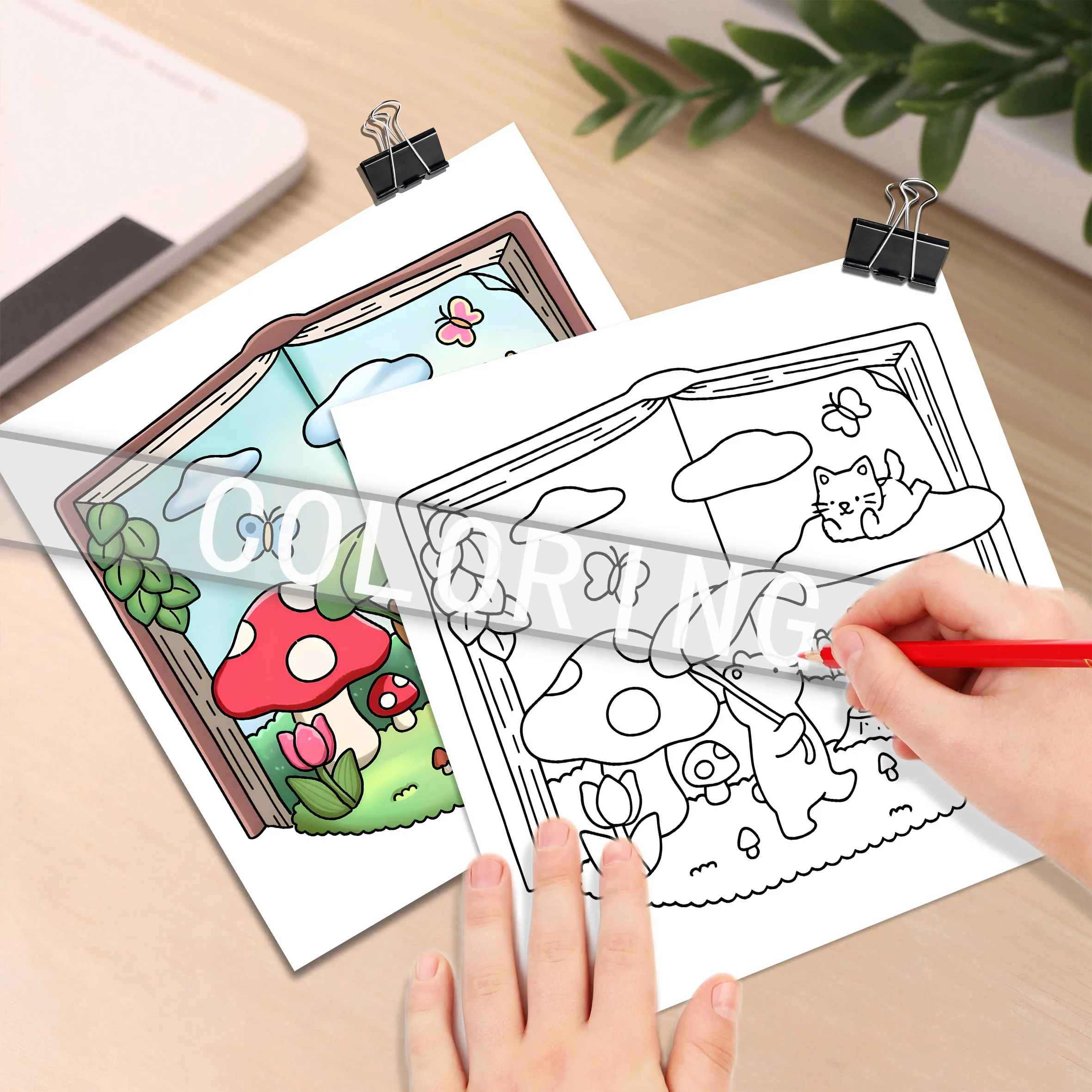 Animated Cute Animals Coloring Book: A Picture Book Adventure Featuring a Group of Friends 4