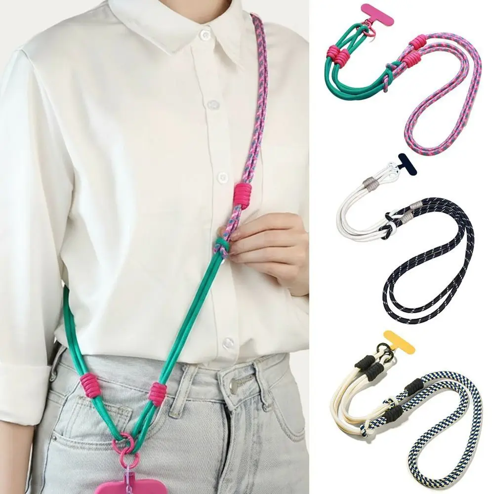 새로운 3 in 1 폰 끈 120cm 탈부착 가능한 폰 스트랩 끈 휴대폰 스트랩