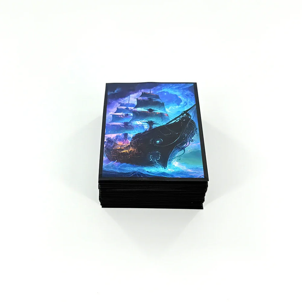 MTG 카드 슬리브 -100 PCS 트레이딩 카드 게임, 크기 2.6 x 3.6인치, 모든 TCG 카드 게임에 적합 보호 - 해적선