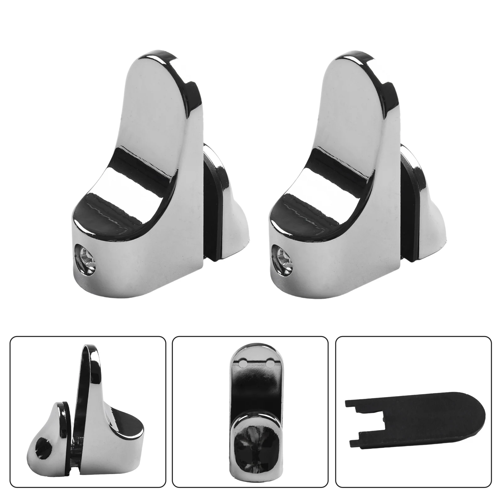 2pcs Zinc Alloy Glass Clamp Adjustable Shelf Clamp Glass Shelf Support Plate Holder Bracket Flat Back For Partition Board Desk
