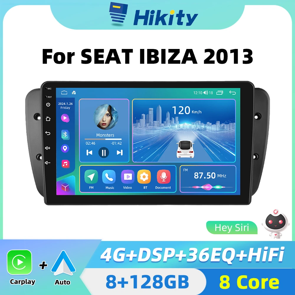 Hikity Autoradio Per Seat Ibiza 2013 2 Din Android Auto Radio Stereo Carplay Autoradio Auto Android Navigazione Gps