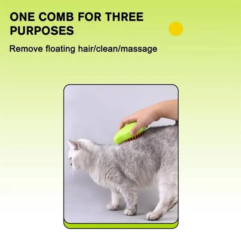 Steam Brush Electric Sprayer For Massage Pet Grooming Tool Shedding 3 In 1 Electric Sprays Massage Combs Cat Dog Steamy Brush 5