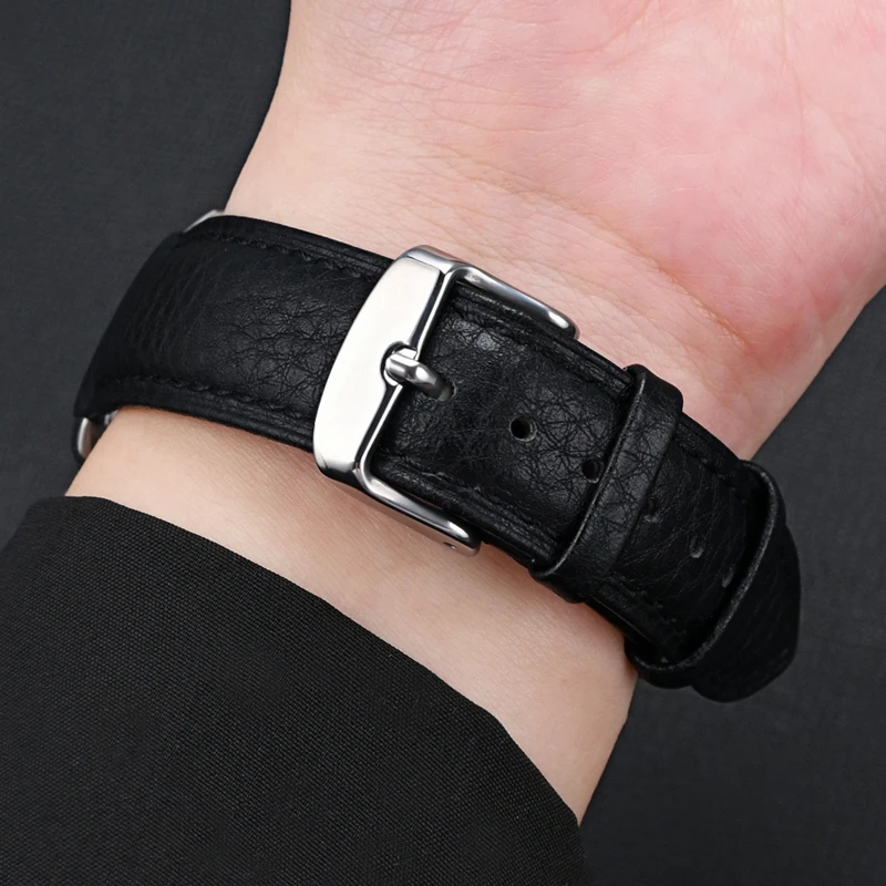 Luxurious Soft Genuine Leather Quick Release Watch Band Bracelet