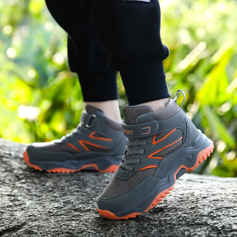 Sports Shoes Baby Shoes Kids Sneakers Kids Shoes Kids Sports Shoes Children Casual Luminous Shoes For Boys Breathable Sneaker Winter Warm Plush Kids Hook&Loop Non-slipl Hiking Sports Shoes