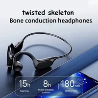 Real Bone Conduction Earphones With TF Card Sport Wireless Earphone Bluetooth-Compatible Headset Hands-free With Mic For Running - Image 2