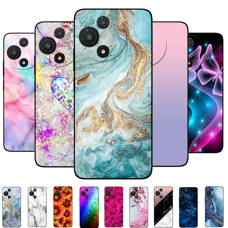 Marble Painted Silicone Back Cover - Soft TPU Protective Case