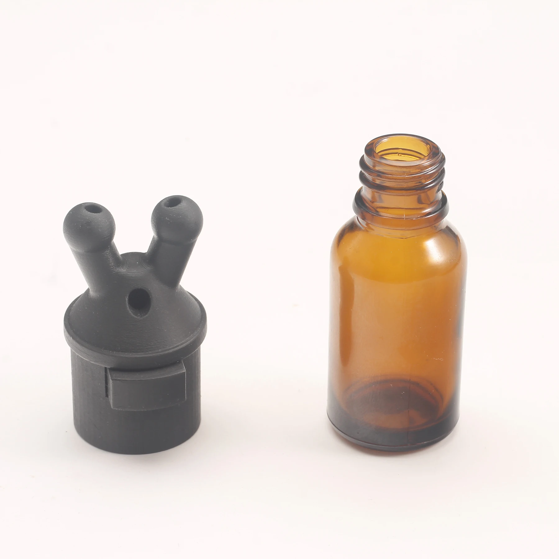 Leakproof Aroma Essential oil Inhaler Cap Black Double and Sole essential oil inhaler cap