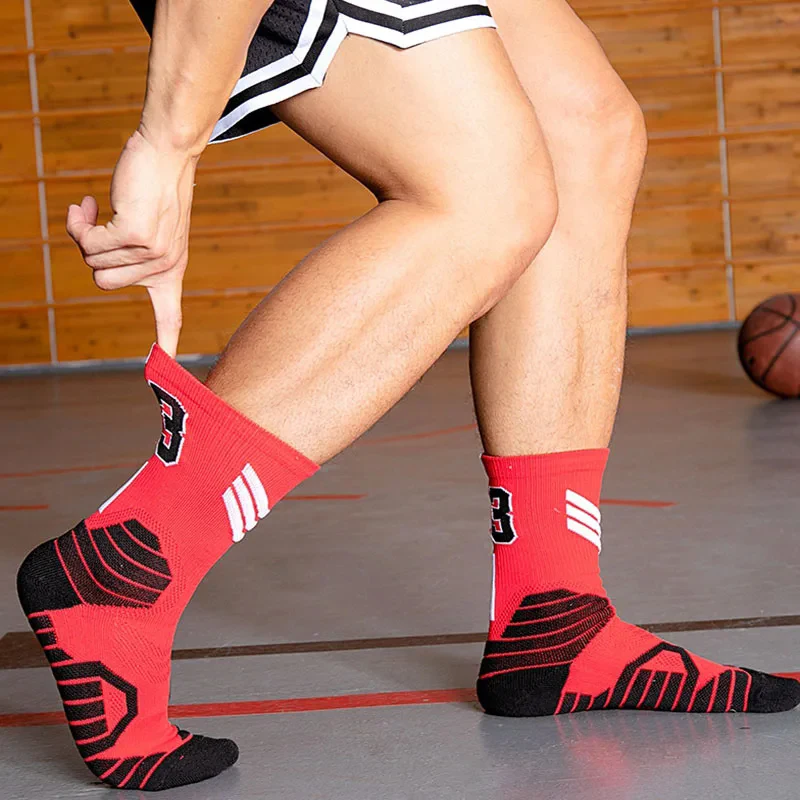Mid Length Men's Basketball Socks Made of Pure Cotton Sweat Absorbing Fashionable and Comfortable Children's Socks