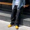 IEFB High Street Men Denim Pants Washed Casual Straight Bottom Wide Leg Loose Male Solid Color Jeans Autumn Fashion 2024 9C7810 6