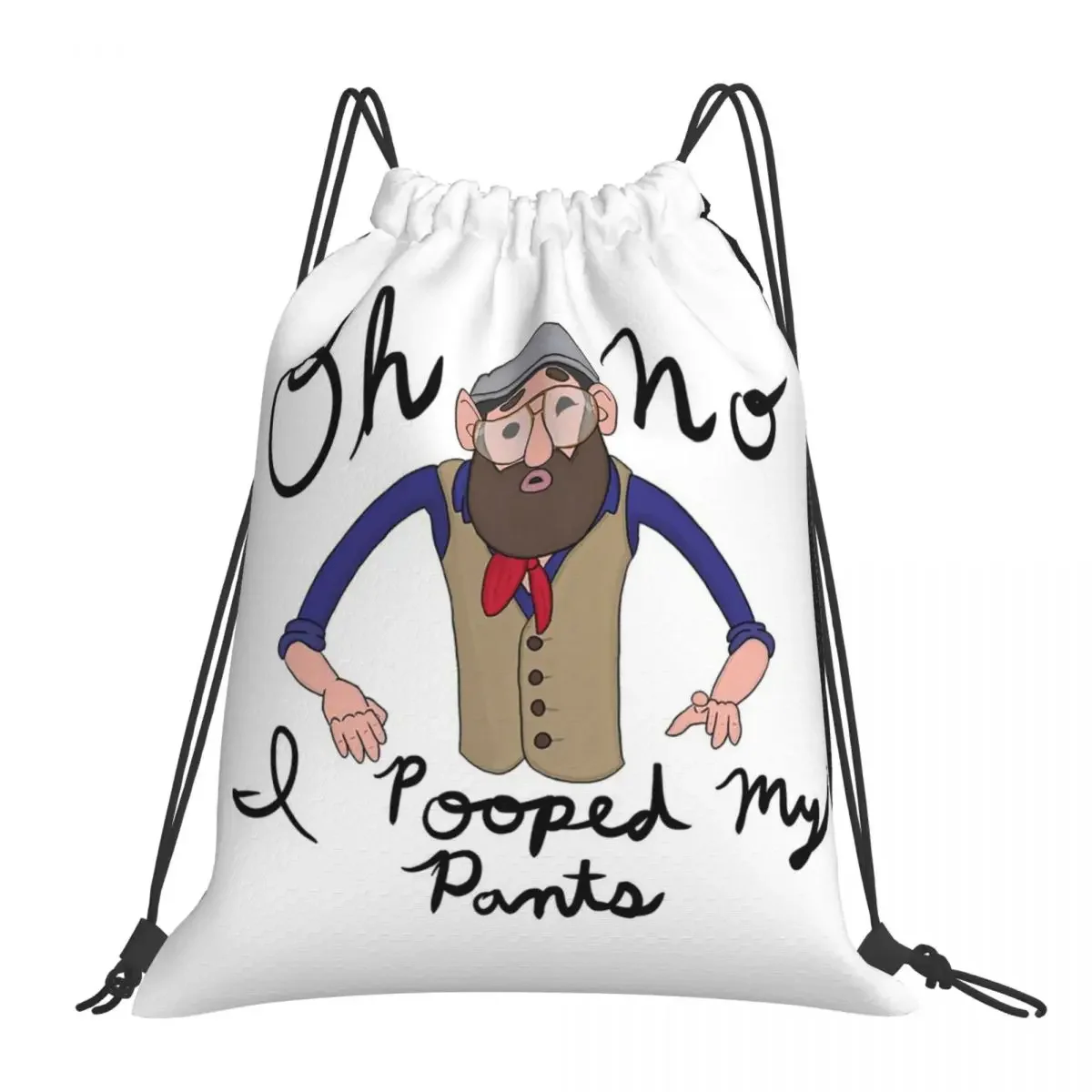 

I Pooped My Pants Backpacks Fashion Portable Drawstring Bags Drawstring Bundle Pocket Sports Bag BookBag For Travel Students