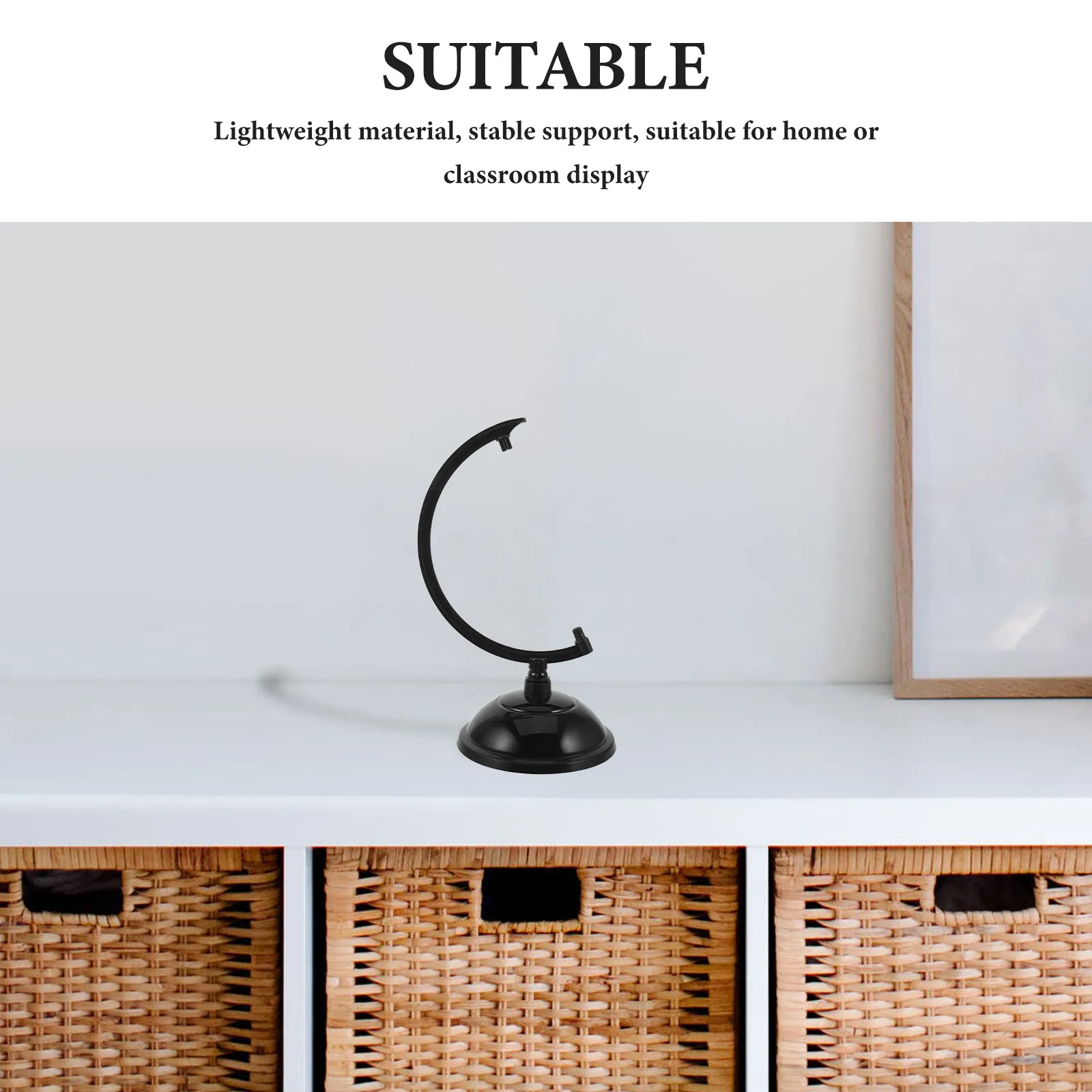 7.9인치 경량 플라스틱 지구본 디스플레이 스탠드 받침대, 가정 사무실 교실 데스크탑 학습용 지구본 홀더 지리학