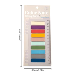 Morandi Pastel Sticky Tabs - 200 Sheets of Cute Page Markers and Sticky Notes (E)
