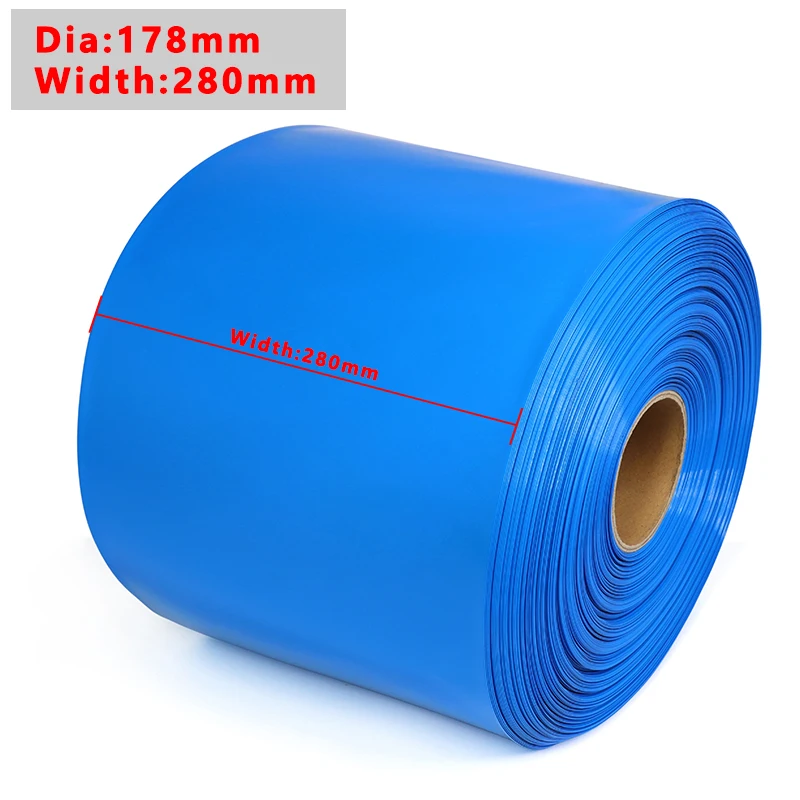 Uxcell 100mm Flat 1m Blue Heat Shrink Tube Wraps Battery Wrap For Big Battery Pack - View #12