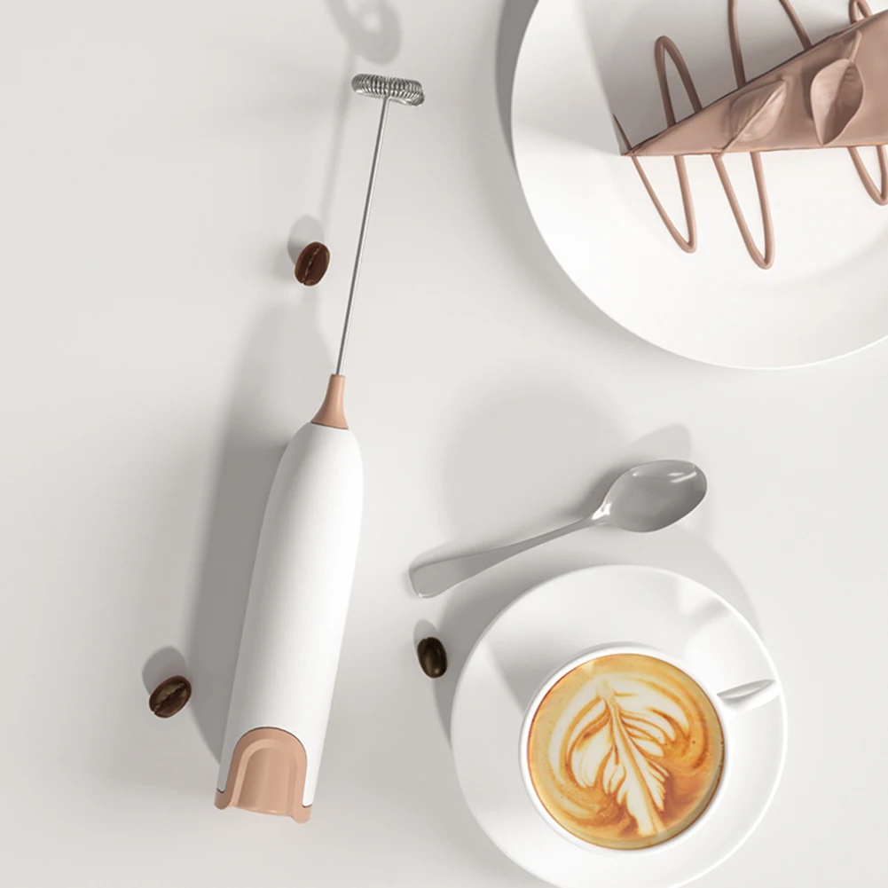 Electric Milk Frother Kitchen Drink Foamer Whisk Mixer Stirrer Coffee Cappuccino Creamer Whisk Frothy Blend Whisker Egg Beater 2