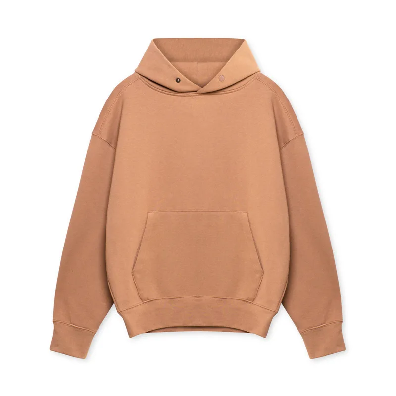 2024 Spring Autumn KPOP Fashion Style Harajuku Slim Fit Tops Loose Casual All Match Ropa Hombre Solid Pockets Hooded Sweatshirt