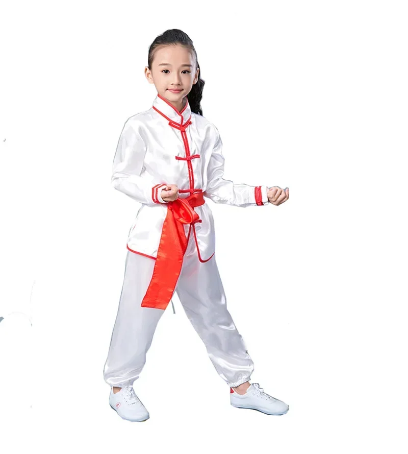 Chinese Traditional Wushu Costume Boys Girls Kungfu Pak Tai Chi Martial Art