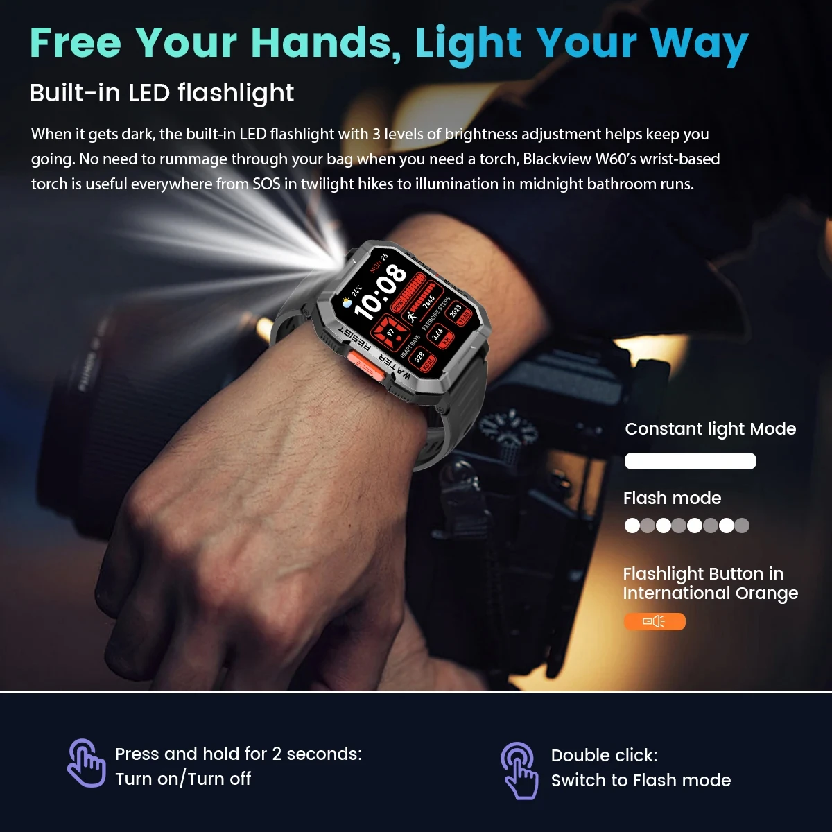 Blackview W60  Ʈ ġ, 2.01 ġ HD ÷, ߿ܿ ߰ Ʈ ġ,  ,  ȭ