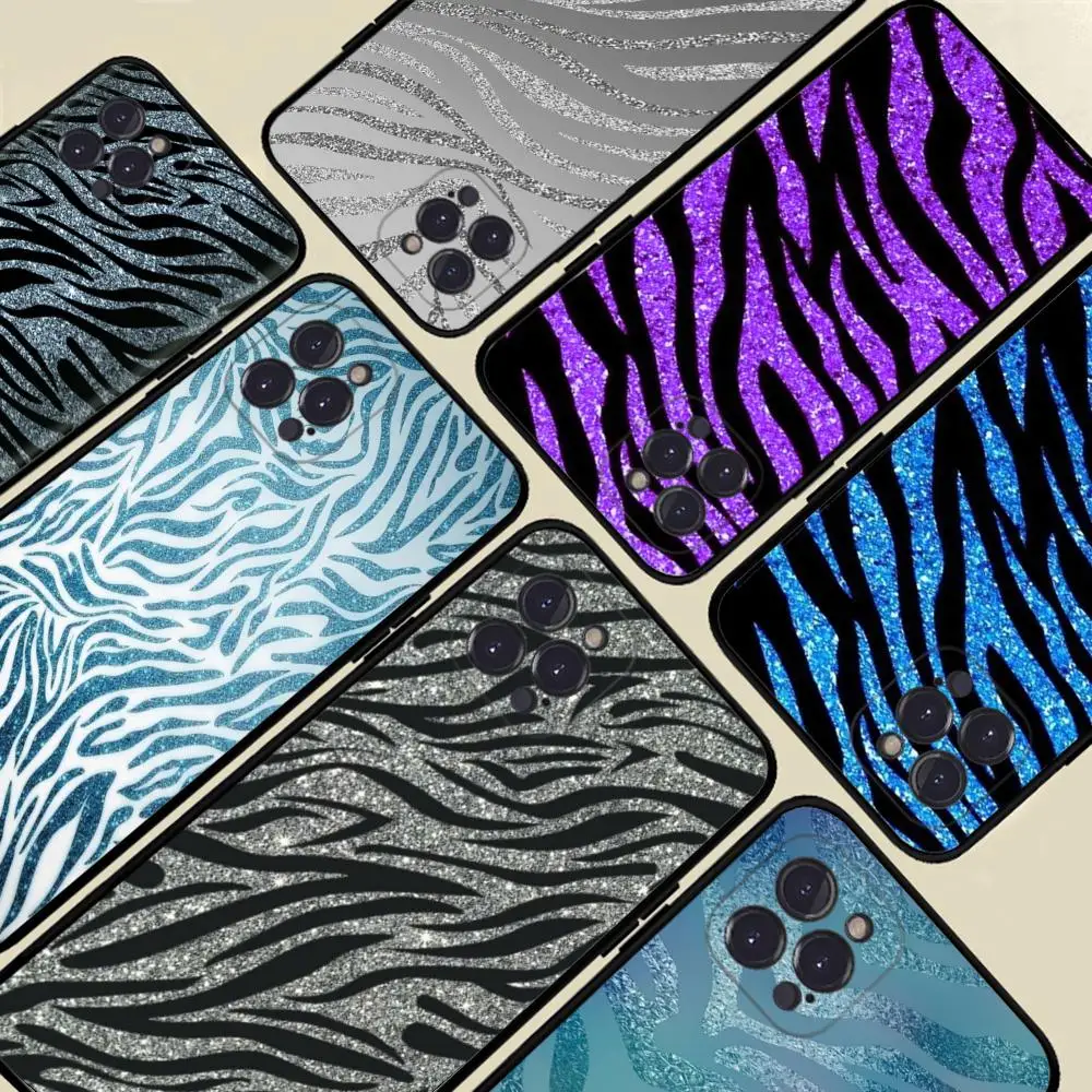 

Zebra Print Phone Case For iPhone 15 14 13 12 Mini 11 Pro XS Max X XR SE 6 7 8 Plus Soft Silicone Cover