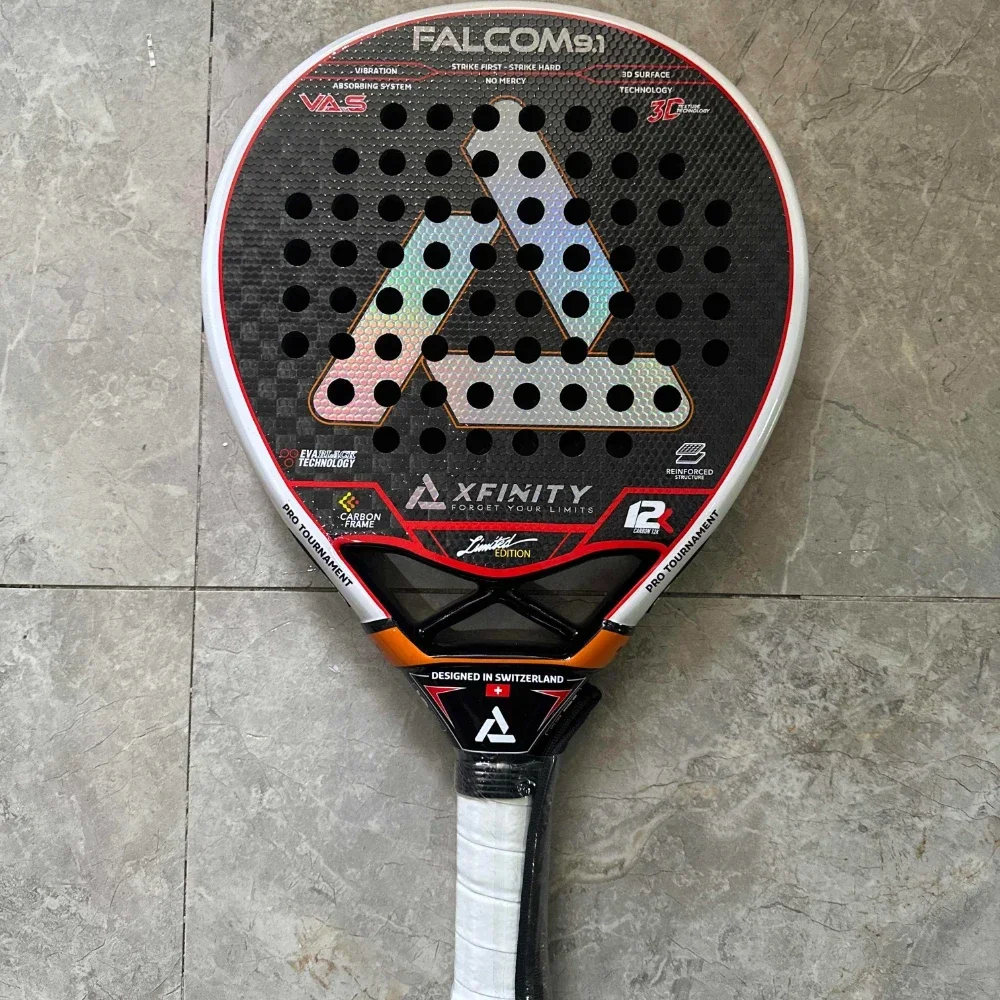 

Professional Padel Paddle Tennis Racket, INFINITY FALCOM 9.1, 12K Carbon Fiber, Soft EVA Face Sports Racquet, Outdoors Equipment