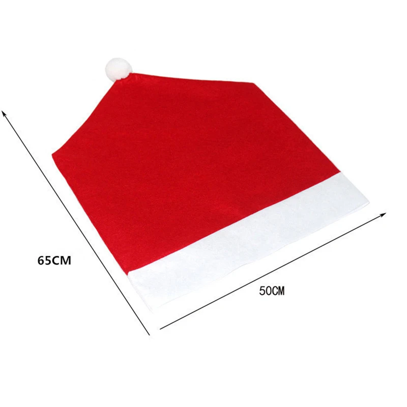 Christmas Hat Chair Cover Red Christmas Decoration Table New Year Ornament Home Living Room Decor Navidad Noel Xmas Gifts