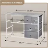 Dresser with 8 Drawers - Chest Clothing Organizer Unit with Steel Frame Wood Top Knob Handle Easy Pull Fabric Bins - Larg 3