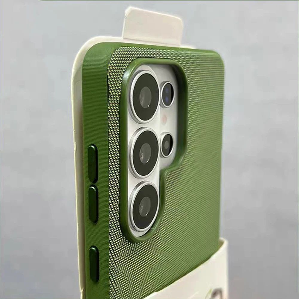 Premium Woven Fabric Magnetic Case with Matte Anti-Slip Bumper Cover