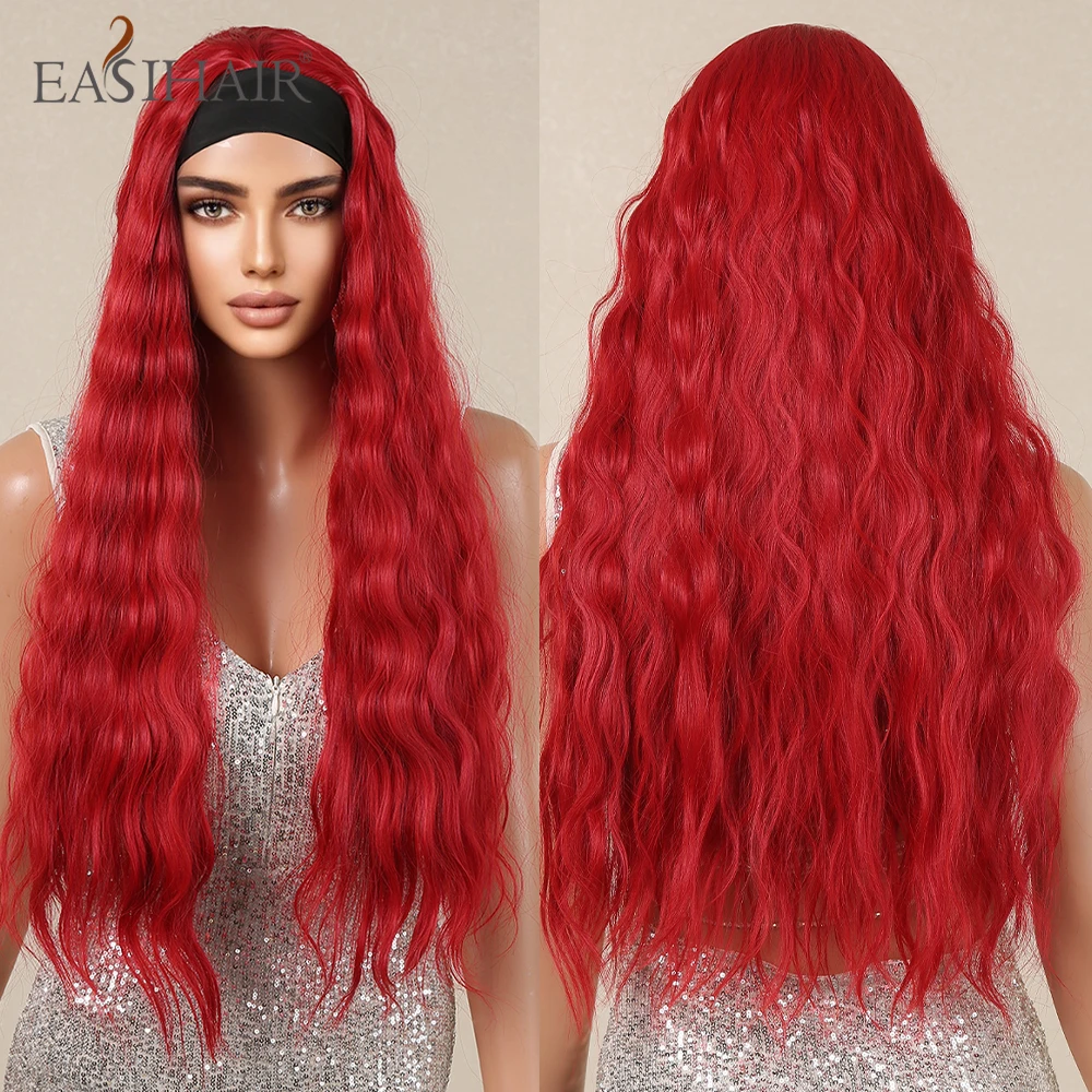 Parrucche sintetiche con fascia per capelli, lunghe, ondulate, color cenere, per donne, resistenti al calore, per feste di cosplay giornaliere_voghion.com