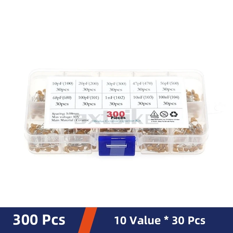 Monolithic Ceramic Capacitor Kits 10pF-10uF 50V 106 105 474 104 103 102 101 33 47 56 68 PF 10NF 100NF MLCC 180/300/480/500PCS ceramic capacitor,multilayer capacitor